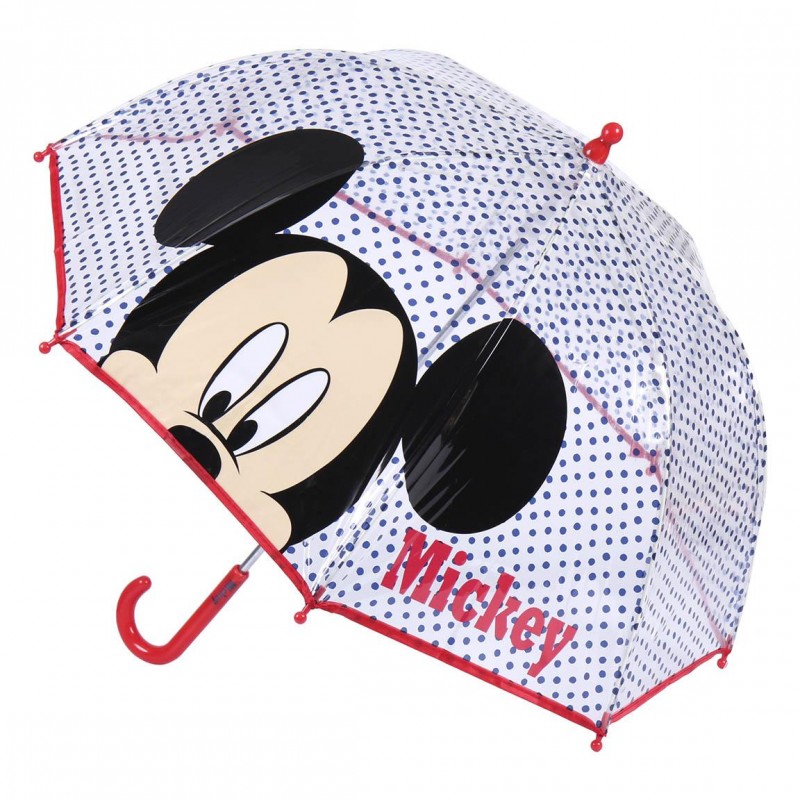 000617 Disney Priehľadný detský dáždnik Disney - Mickey Mouse