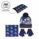 Detský set čiapka + šál + rukavice - Batman 4-8 rokov (53 cm)