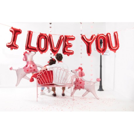 Balónová girlanda - "I Love You" - 260x40 cm