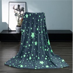 Plyšová deka - Svietiace hviezdičky - 150x200cm