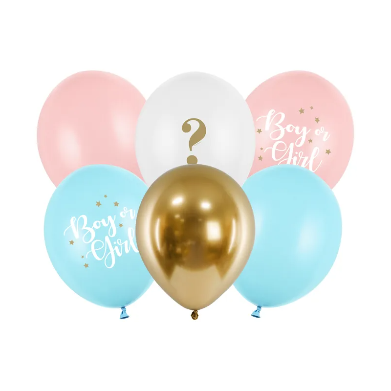 SB14P-308-000-6 Party Deco Set latexových balónků - Boy or Girl ??? - 30cm (6ks)
