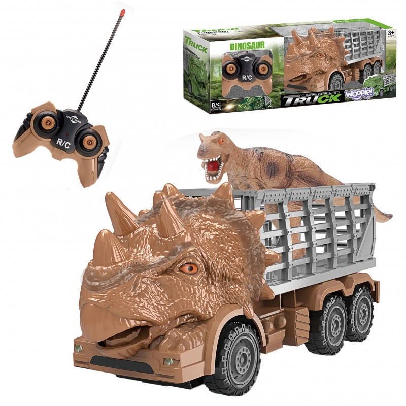 45555 Dino-Truck na dálkové ovládání s klecí Hnědá