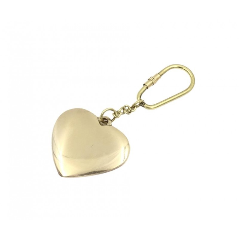 227329 Kľúčenka pre zamilovaných - Mosadzné srdce 