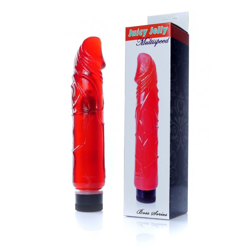 E-shop 67-00075 Silikónový vibrátor - Red Juicy Jelly