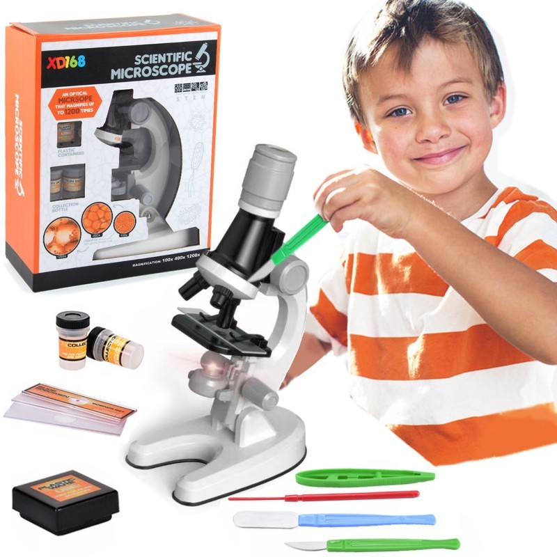 Levně KZ1024 Dětský LED mikroskop s příslušenstvím - Little Scientist 1200x