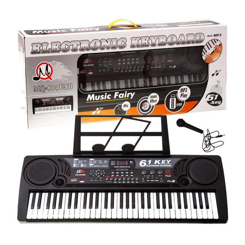 IN0029 Elektronický keyboard se stojanem na noty - Music Fairy - 61 kláves 