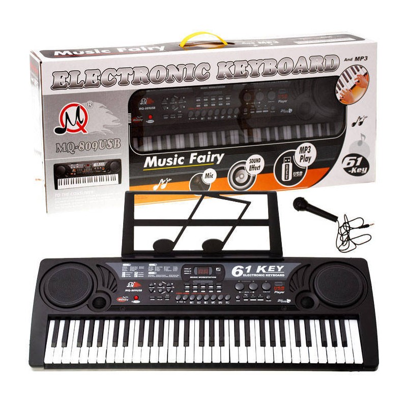 IN0029 Elektronický keyboard so stojanom na noty - Music Fairy - 61 kláves