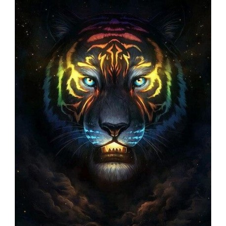 5D Diamantová mozaika - Glow Tiger