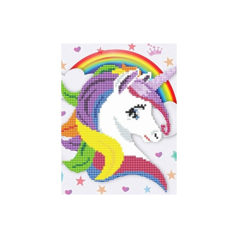 NO-1007238 NORIMPEX Mini diamantová mozaika - pevná - Pony Unicorn