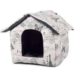 Textilný domček pre psy a mačky - Paríž