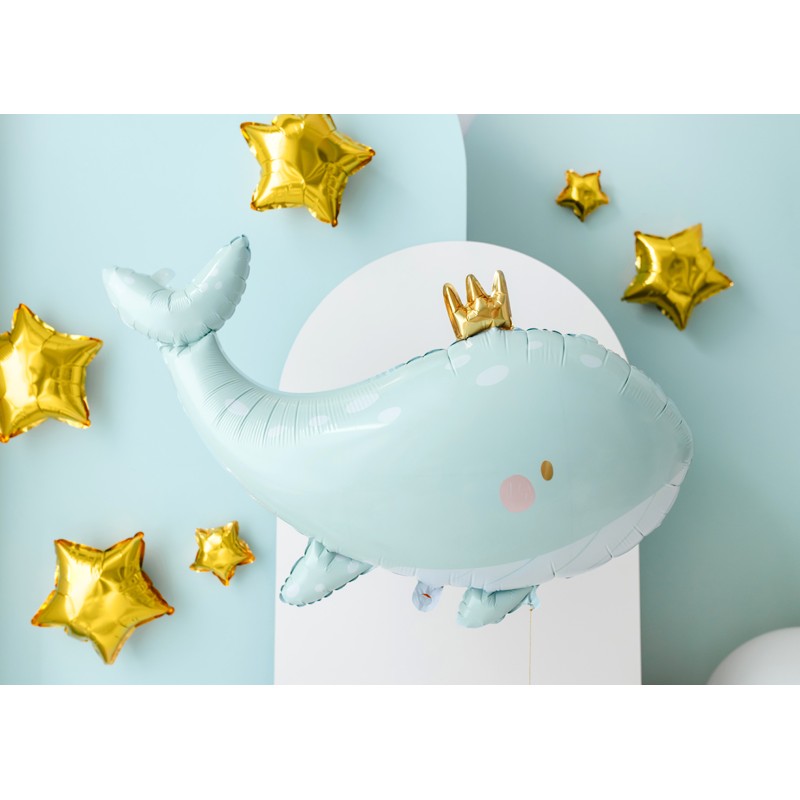 FB185 Party Deco Fóliový balón - Modrá veľrybka, 93x60cm 