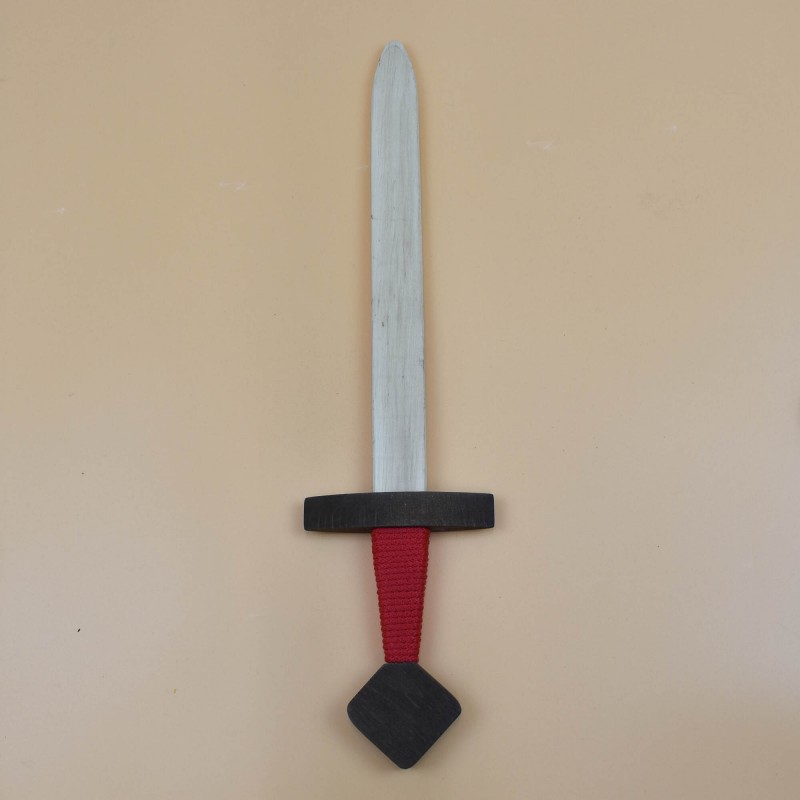 DSK24 Stredoveká detská drevená zbraň - Francúzsky meč Hnedá
