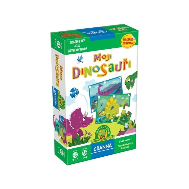 022537 Společenská hra s puzzle skládačkami - Moji Dinosauři