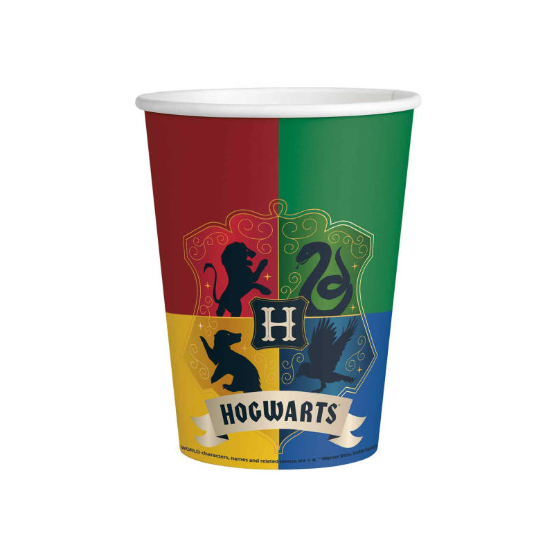 9915076 DR Papierové poháre - Harry Potter, Hogwarts 250ml