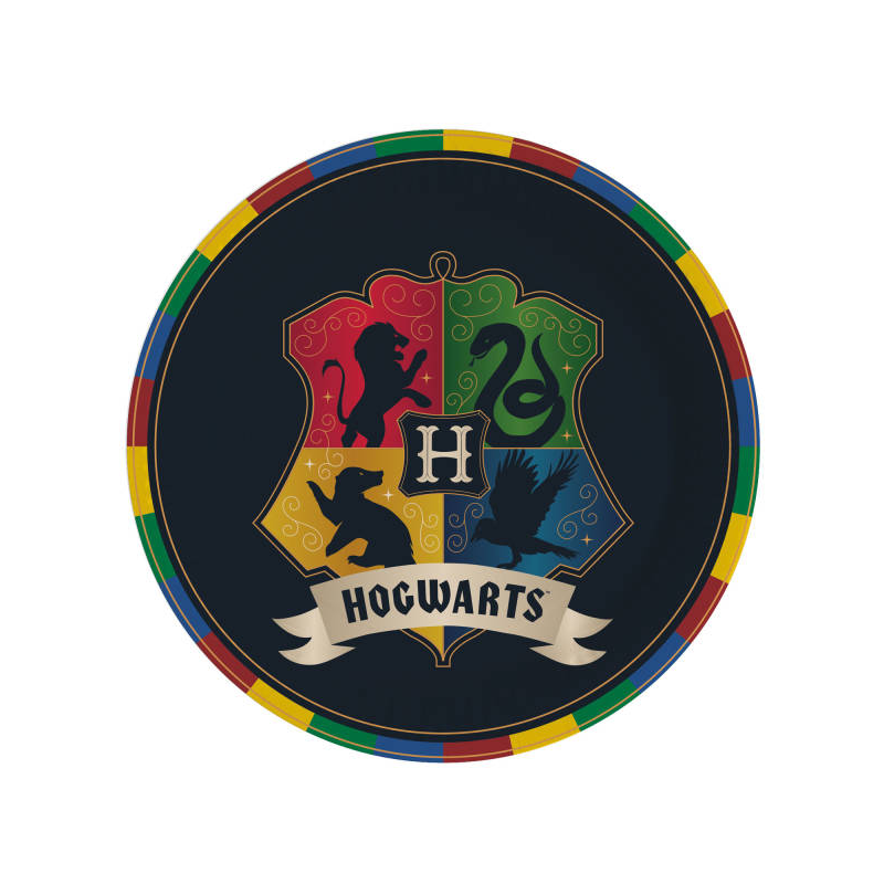 9915074 DR Papierové taniere - Harry Potter, Hogwarts 23cm