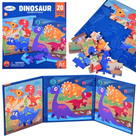 Detská kniha - Magnetické puzzle - Dinopark