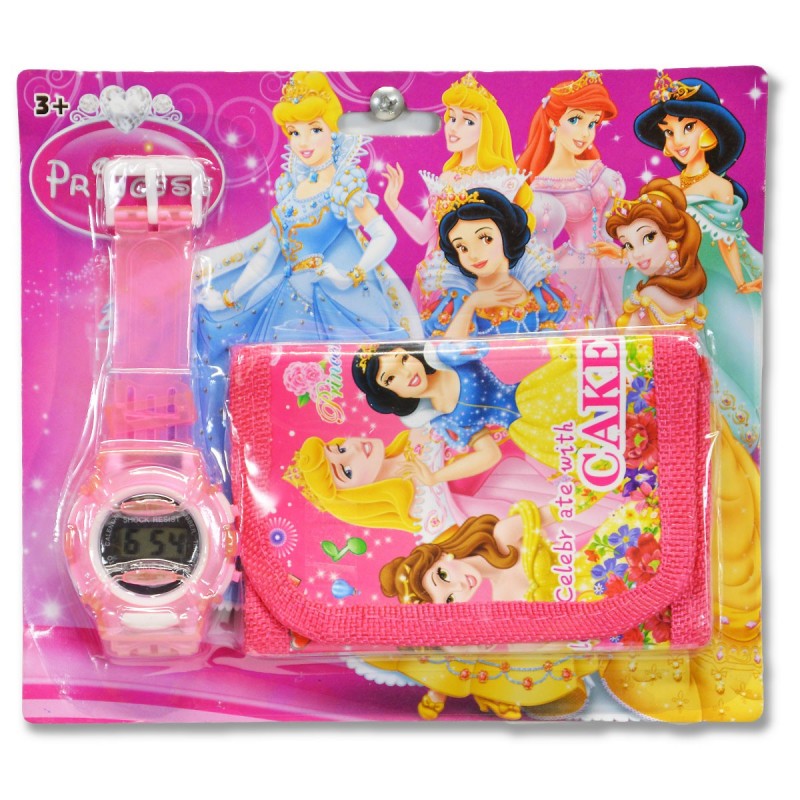 791154 Digitálne hodinky a peňaženka - Princess 