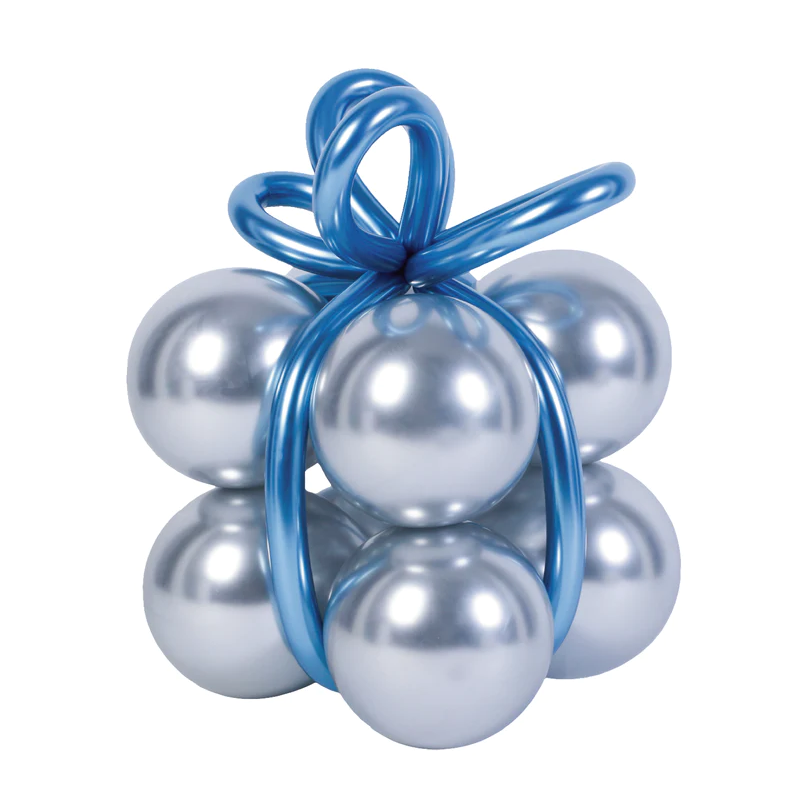 400840 DR Set balónků - DIY dárek 13ks Stříbrná
