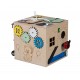 Senzorická drevená manipulačná kocka pre deti 20,5cm
