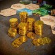 Sada zlatých herných mincí / žetónov 144 ks