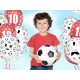 Set bielych balónov - Futbalista - 30cm, 6ks