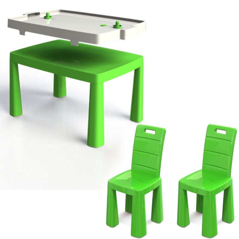 E-shop Detský stolík so vzdušným hokejom - Cymbergaj 2v1 Zelená