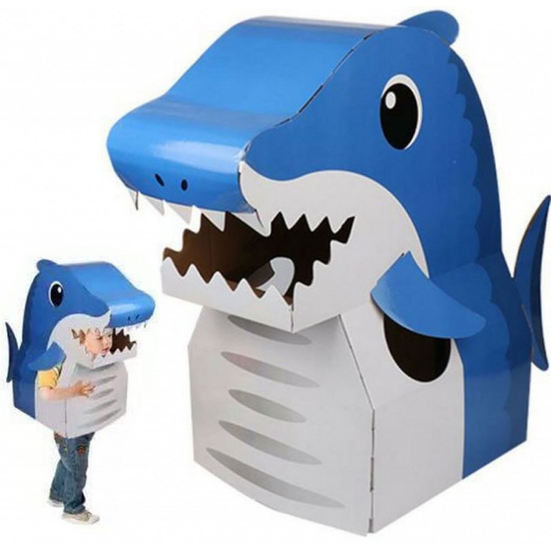 2111 Detský kartónový DIY kostým - Žralok 