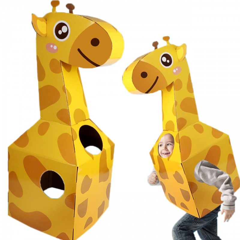 E-shop 2112 Detský kartónový DIY kostým - Žirafa