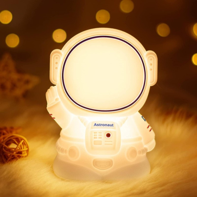 4593 Silikonová USB lampička pro děti - Astronaut 
