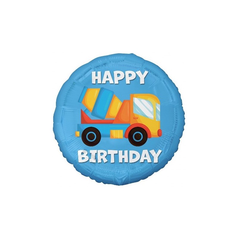 E-shop FG-OBBT Godan Fóliový balón - Betonárka - Happy Birthday, 45cm