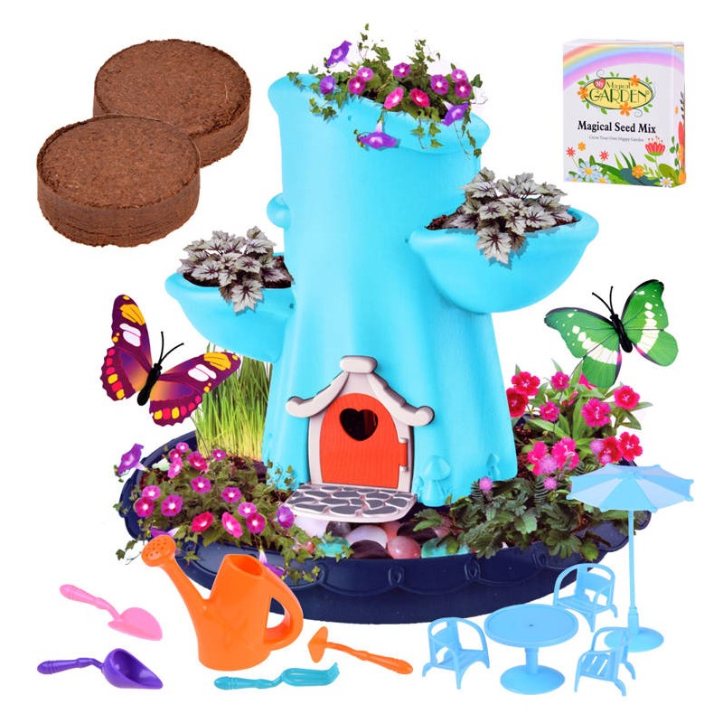 E-shop ZA4431 NI Detská mini záhradka s domčekom - Magic Garden Modrá