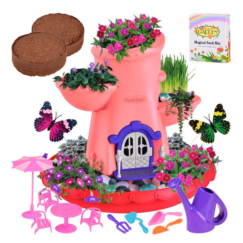 E-shop ZA4431 CZ Detská mini záhradka s domčekom - Magic Garden Ružová