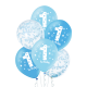 Set modrých balónov - My first birthday, 30cm 6ks