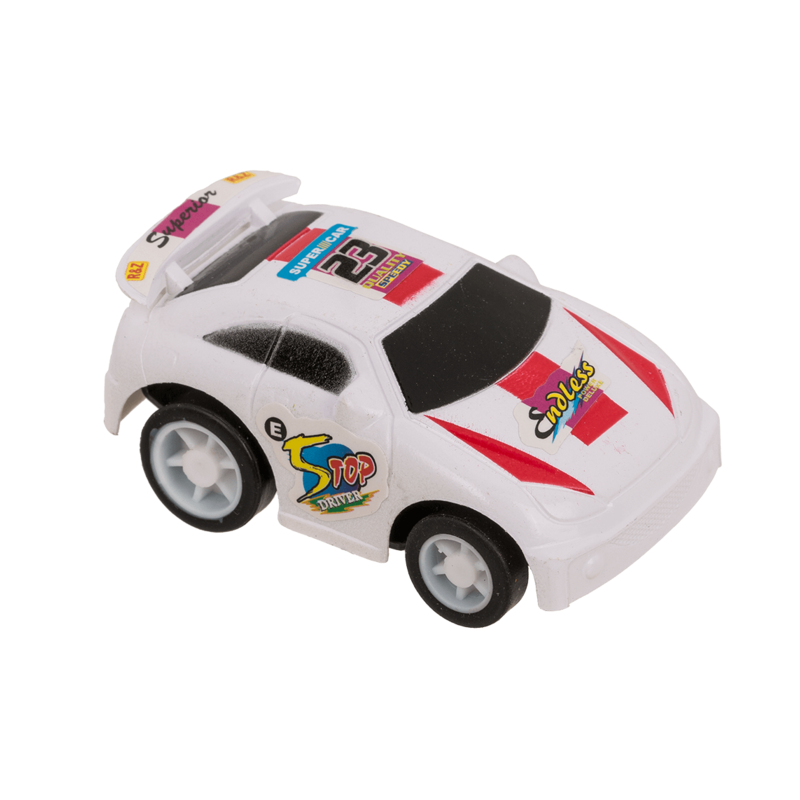 475919 Mini závodné autíčko pre deti - Pull Back 5,5x4 cm Biela