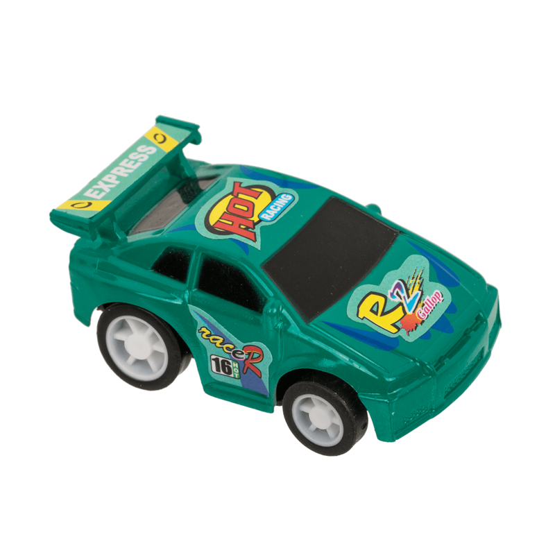 475919 Mini závodní autíčko pro děti - Pull Back 5,5x4 cm Tmavě zelená