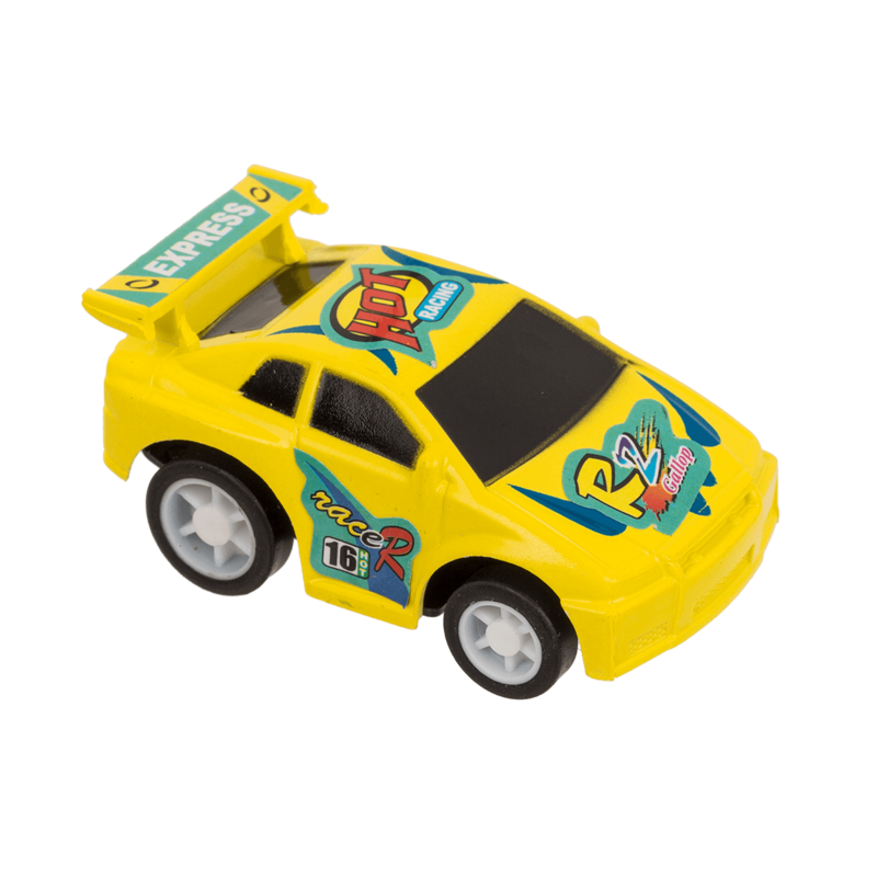 Levně 475919 Mini závodní autíčko pro děti - Pull Back 5,5x4 cm Žlutá