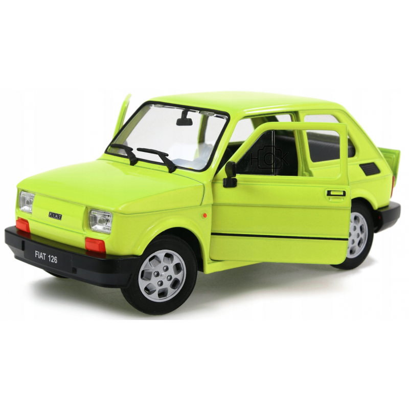 240660 Kovový model auta - Welly 1:21 - Fiat 126p Svetlo zelená