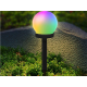 Solárne záhradné lampy - RGB guľa 10cm (4ks)