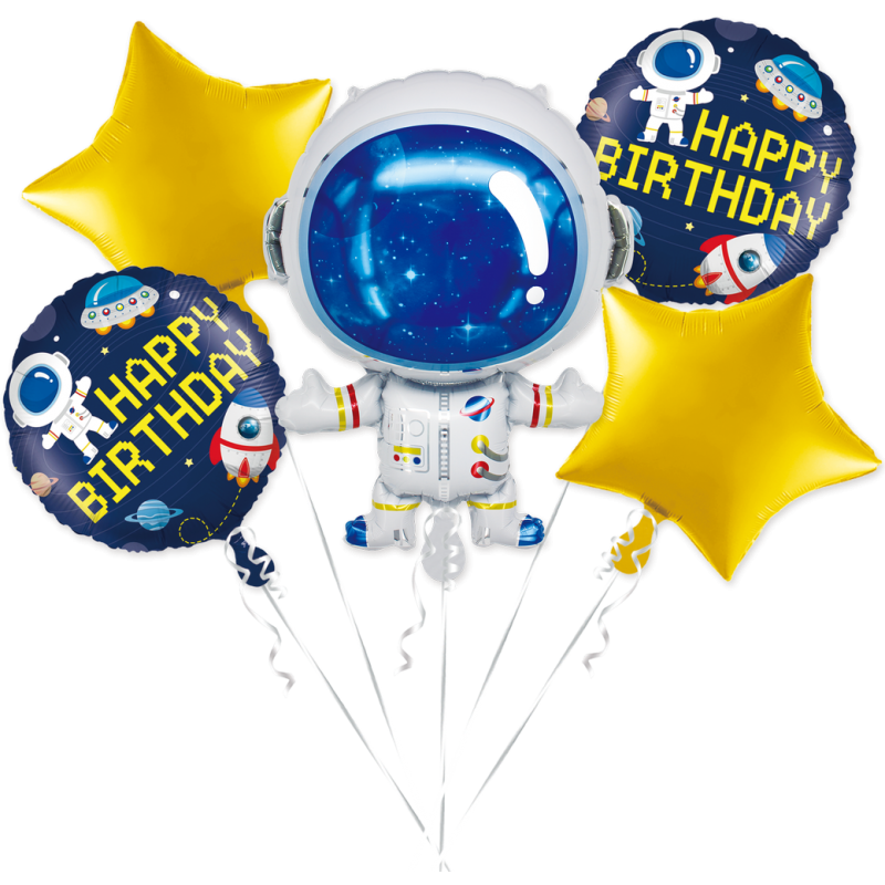 jx-800937 Godan Narodeninový set balónov - Kozmická výprava (5ks) 