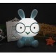 Nočná lampička králik s okuliarmi 23cm