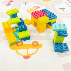 Veľká detská stavebnica - Soft Askato 100 dielov