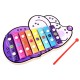 Detský xylofón s notami na piesne - Fialová myš