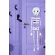 Závesná dekorácia - Halloweenska kostra - biela 110cm