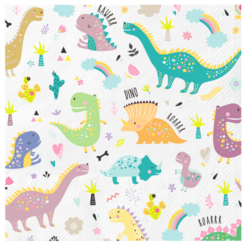 E-shop 511842 Godan Papierové servítky - Dinosauria - 33x33 cm