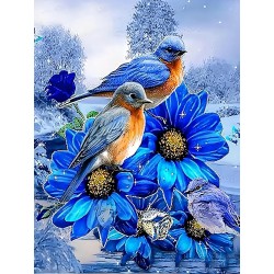 5D Diamantová mozaika - LARGE - Bluebirds
