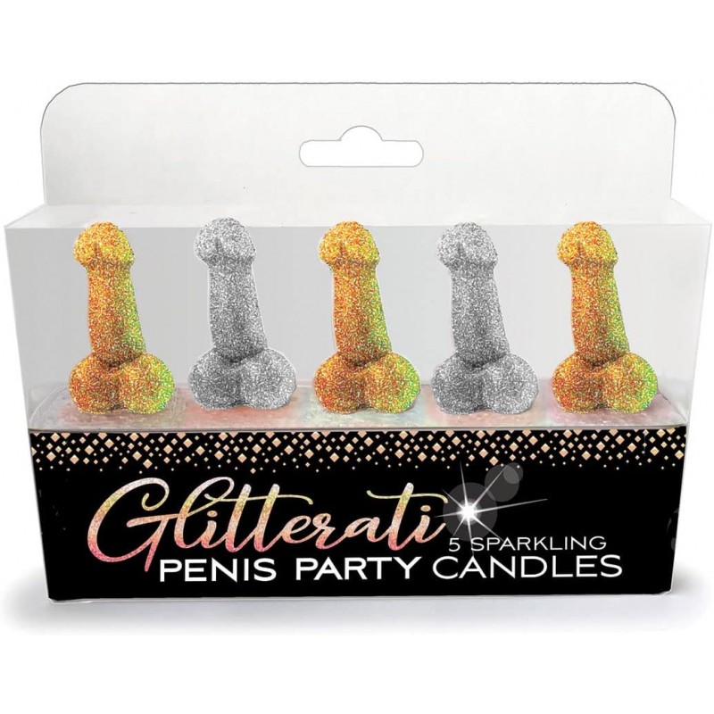 Levně 36-CP.1034 Party svíčky - Little Penis - Glitterati (5 ks)