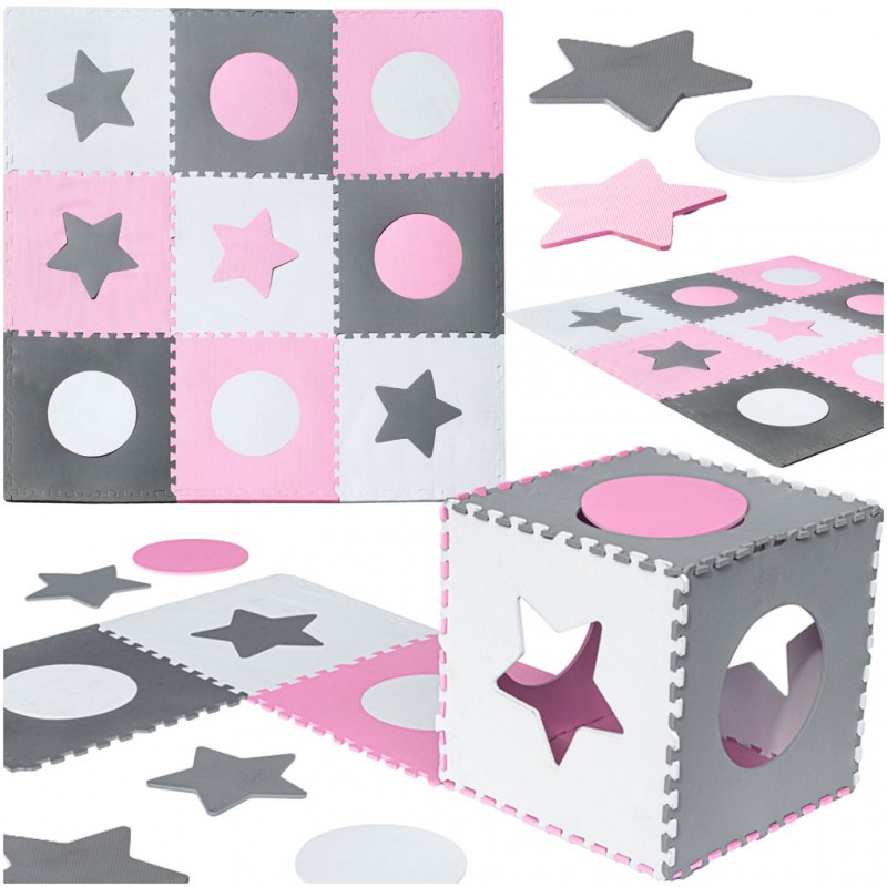 4506_1 Puzzle pěnová podložka 180X180cm - Klára Růžová
