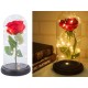 Večná ruža v skle RGB LED červená