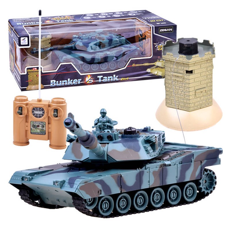 E-shop RC0424 Diaľkovo ovládaný bojový tank s bunkrom - Zegan