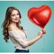Fóliový balón - Červené srdce 46cm